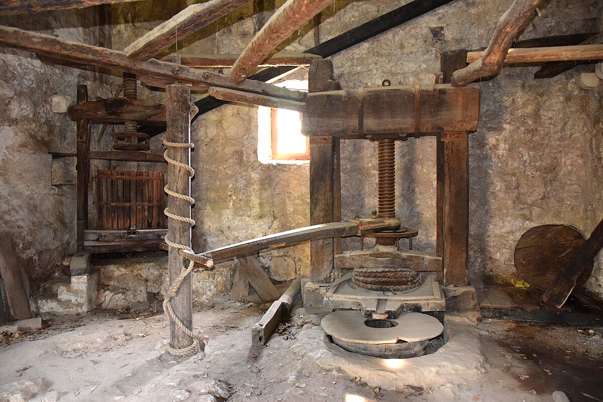 Placeholder for an ancient olive press