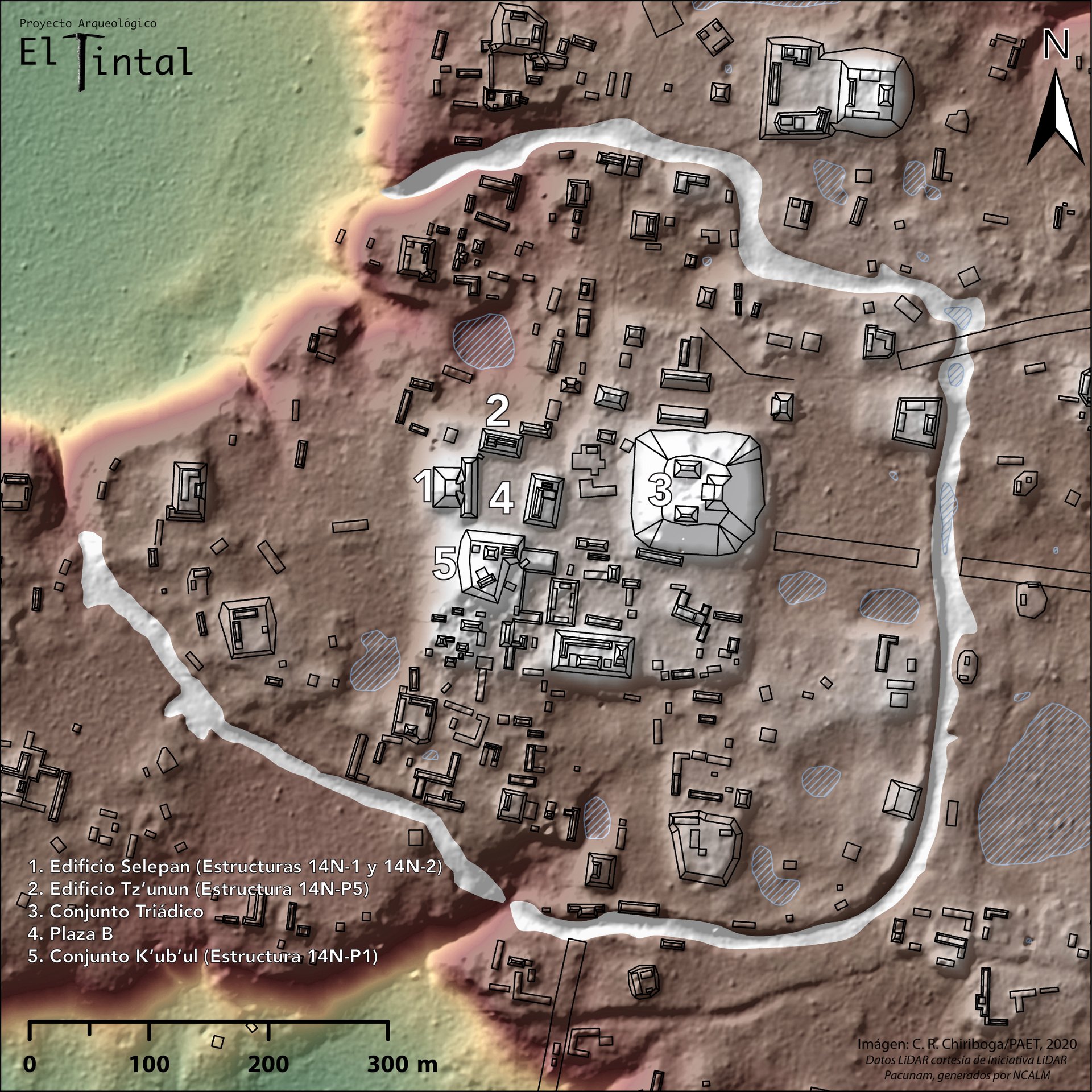 A LiDAR scan revealing hidden archaeological features